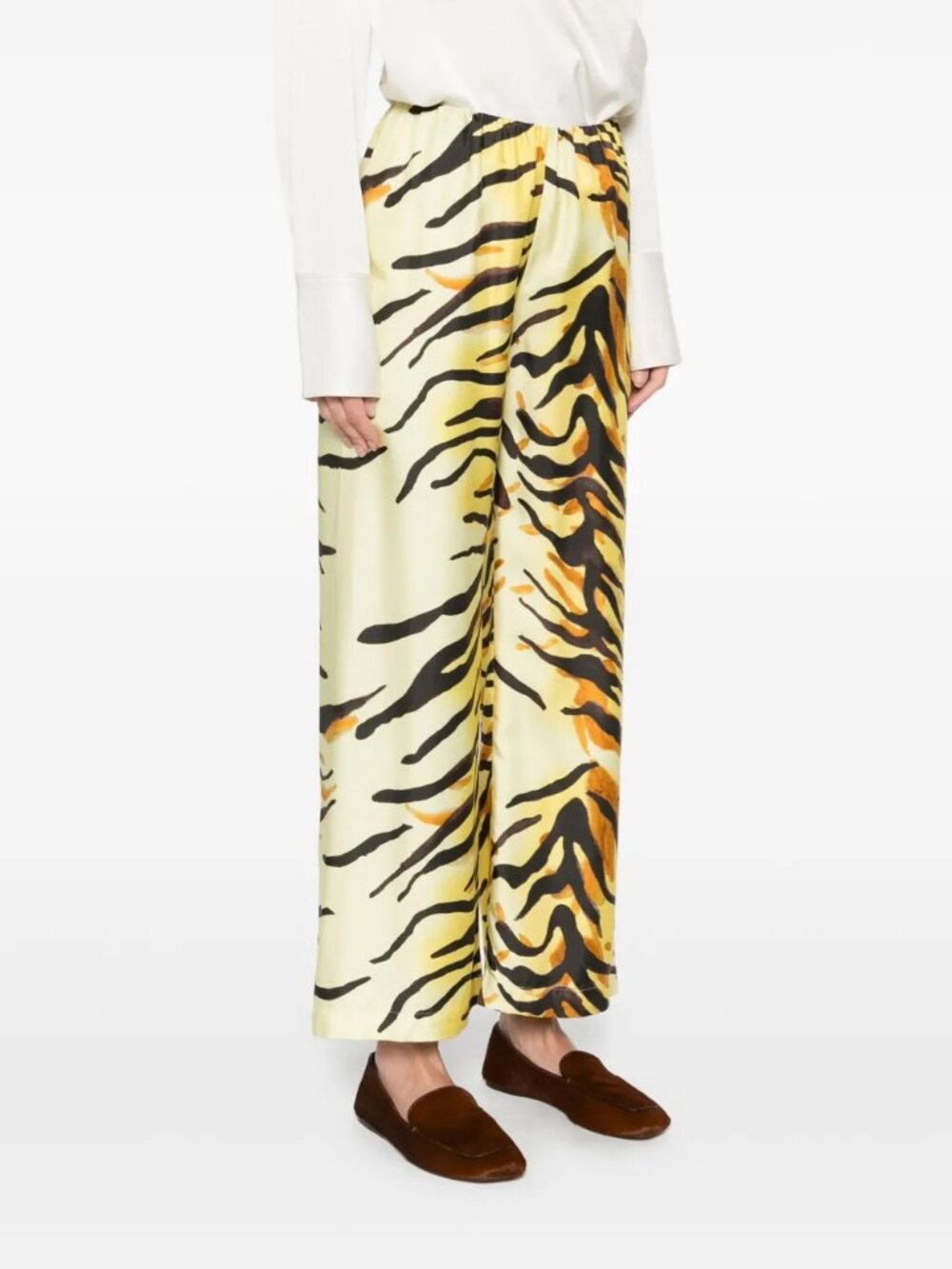 Nanushka Tiger Print Silk Brenda Pants